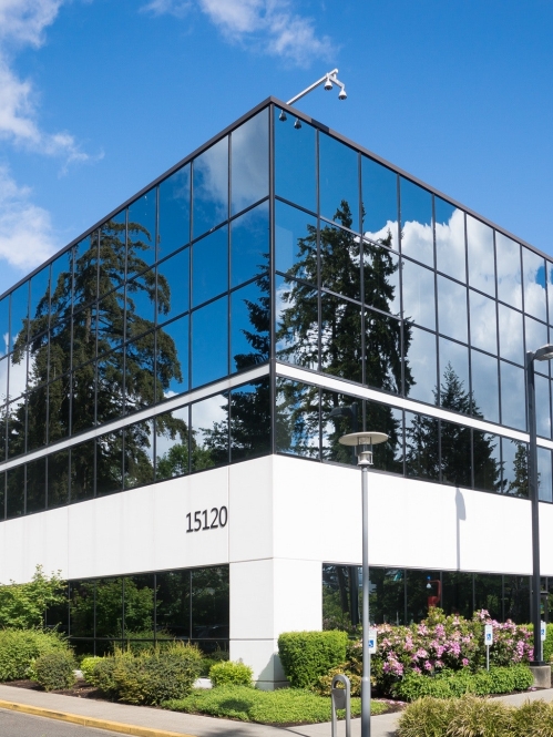 exterior of corporate office building