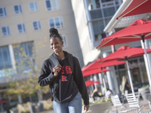 Student on campus