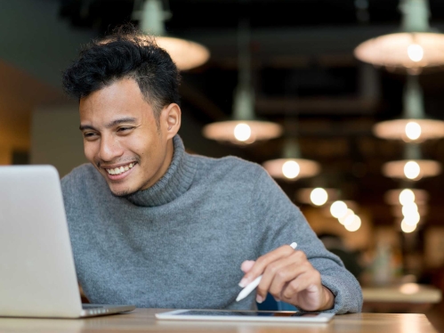 Guy at laptop