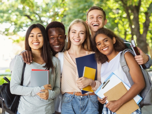 Happy students