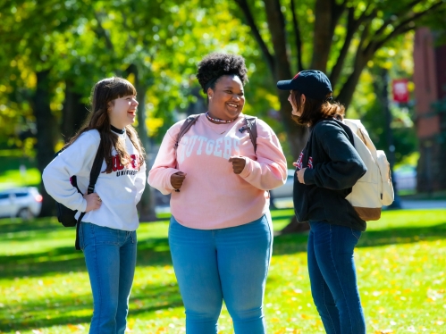 Three girls laughing